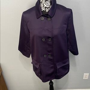 Simply Vera Vera Wang Deep Purple Pea Coat